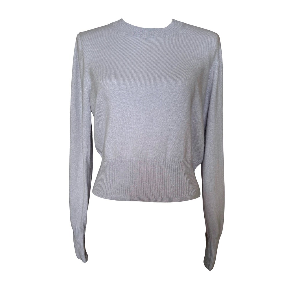 J.Crew 100%‎ Cashmere Crewneck Sweater Light Blue Women's Size L